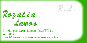 rozalia lamos business card